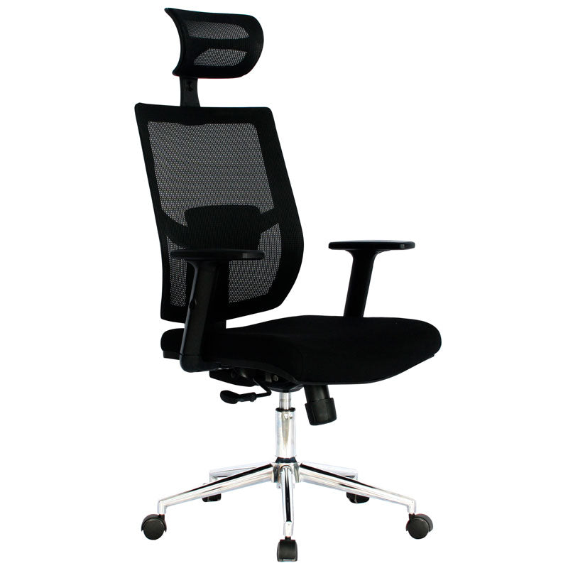 Silla Gerencial Hawai – Ergonómica con Cabecero y Malla Transpirable