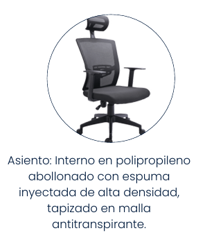 Silla Ergonómica Kyoto – Confort y Soporte para Tu Jornada Laboral