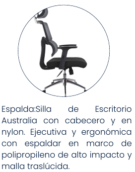 Silla Gerencial Australia – Ergonómica con Cabecero y Mecanismo Syncro