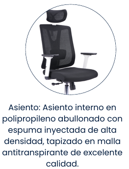 Silla Ergonómica Montpellier con Cabecero – Confort Premium para tu Oficina