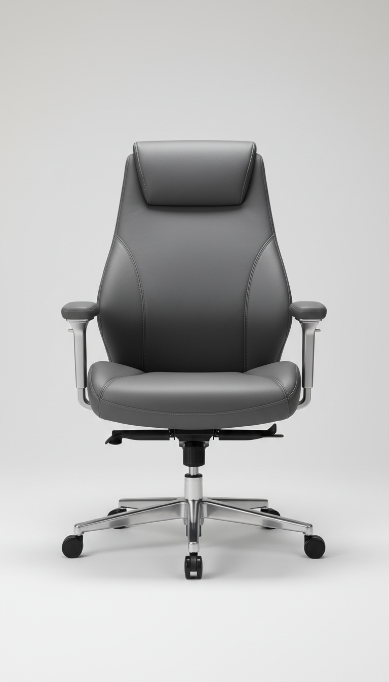 Silla ejecutiva de cuero sintético